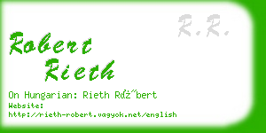 robert rieth business card
